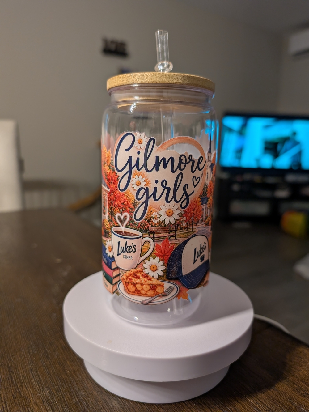 Gilmore Girls Autumn Acrylic Tumbler with Straw - Unbranded